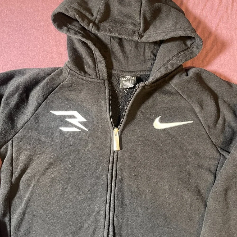 Nike 3 Brand Full Zip Hooded sweatshirt in Black - Boys Large (12-13 yrs) - Picture 2 of 6